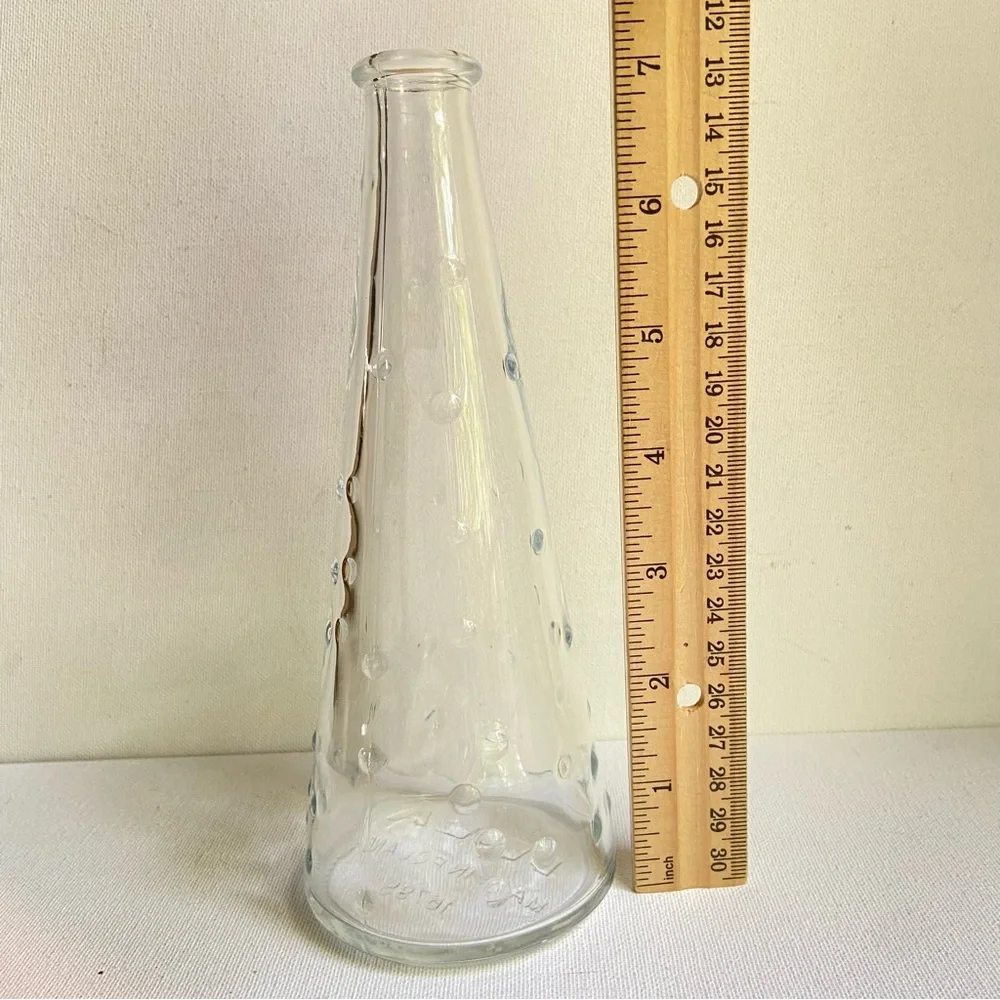 IKEA Emma Dafnas vintage clear glass hobnail dots bud vase made in Poland